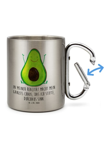 Mr. & Mrs. Panda Kaffeetasse Avocado Glücklich mit Spruch in Silber