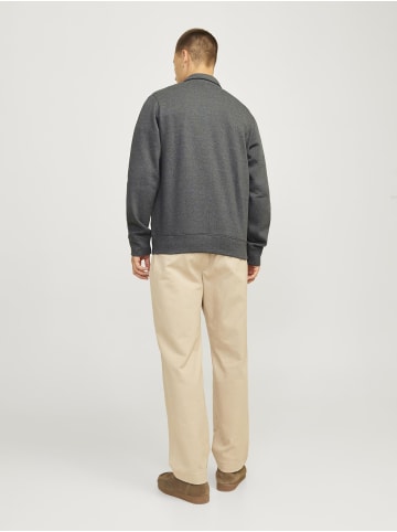 Jack & Jones Sweatshirt mit Reißverschluss in Dark Grey Melange