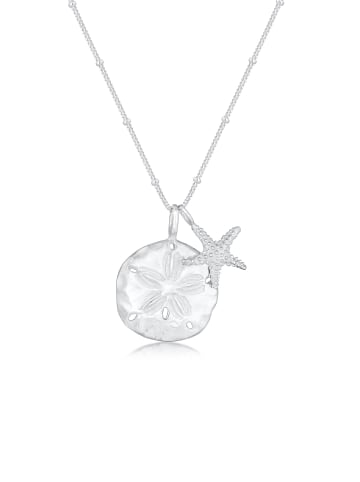 Elli Halskette 925 Sterling Silber Blume, Seestern in Silber