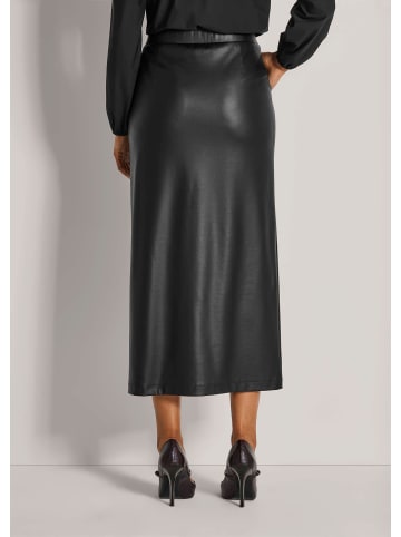 MADELEINE Eleganter Rock aus Leder-Imitat in schwarz