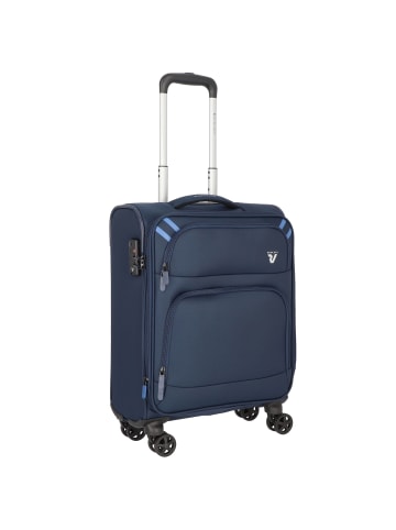 Roncato Twin 4 Rollen Kabinentrolley S 55 cm mit Dehnfalte in blu notte