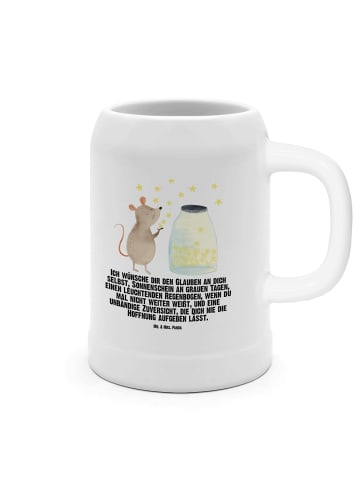 Mr. & Mrs. Panda Krug Maus Sterne mit Spruch in Weiß