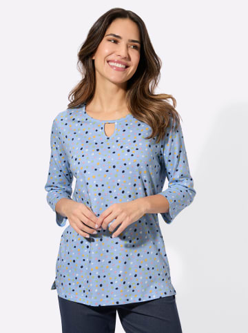 Sieh an! Freizeitshirt in eisblau-bedruckt