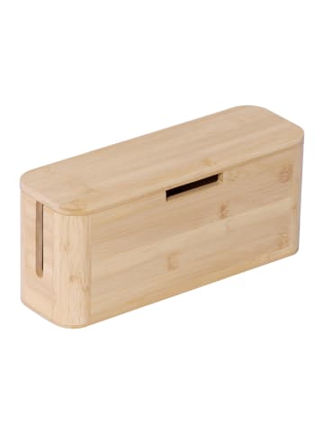 relaxdays Kabelbox in Natur - (B)34 x (H)14,5 x (T)11 cm