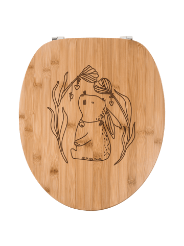 Mr. & Mrs. Panda WC-Brille Hase Blume ohne Spruch in Transparent