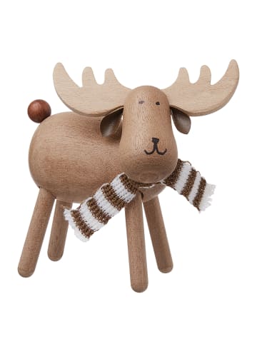 Butlers Deko-Elch WOODY FOREST mit Schal in Braun