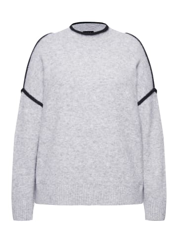 Ulla Popken Pullover in hellgrau mélange