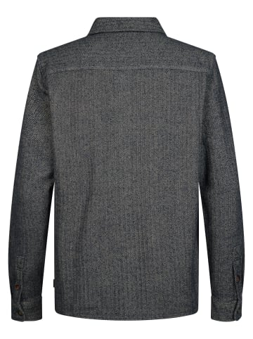 Petrol Industries Fischgrat-Overshirt aus Baumwolle steelline in Blau