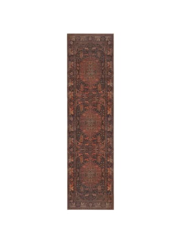 KADIMA DESIGN Waschbarer Teppich Medallion Muster, Orientalisch, Wohnzimmer in Rot