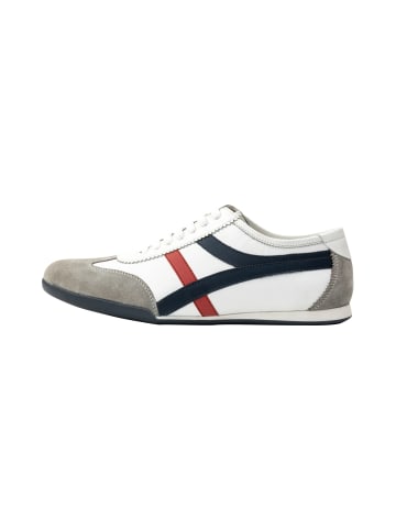 DreiMaster Maritim Sneakers Aus Leder in Weiss Mehrfarbig