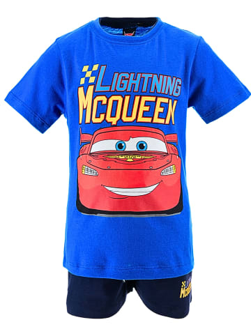 Disney Cars 2tlg.Outfit T-Shirt & Shorts Disney Cars Lightning McQueen in Blau