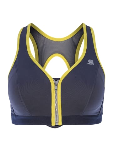 Shock Absorber Sport-BH Front Zip in Grau/Gelb