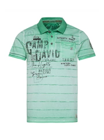 CAMP DAVID  Poloshirt 'Tree House' in hellgrün