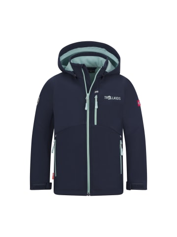 Trollkids Softshelljacke Balestrand in navy/aqua