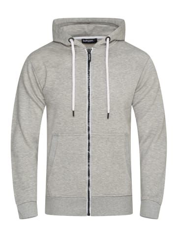 behype Sweatjacke - BHSADAO Hoodie Weicher Kapuzenpullover Sweatshirt in Hellgrau