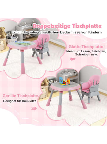 COSTWAY Hochstuhl Baby 16 in 1 in Rosa