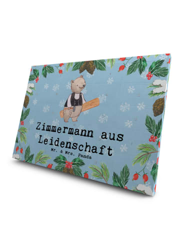 Mr. & Mrs. Panda Adventskalender Zimmermann Leidenschaft mit Spruch in Eisblau