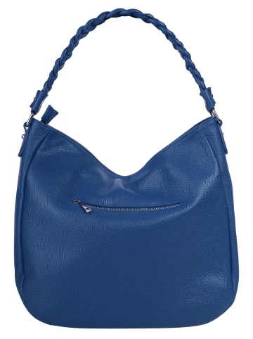 Samantha Look Handtasche echt Leder in blau