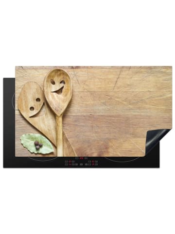 KitchenYeah Herdabdeckplatte Holzlöffel Induktionskochfeldschutz, Kochfeldschutzmatte