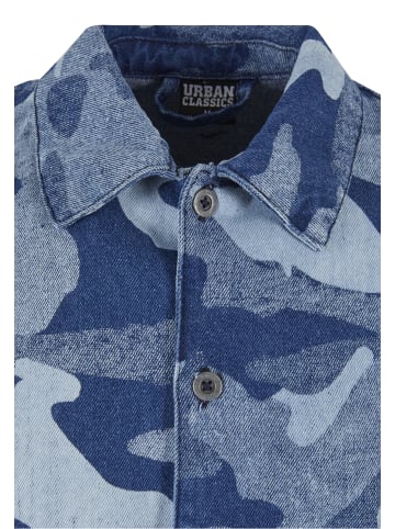 Urban Classics Short Sleeve Shirt in bluelasercamo