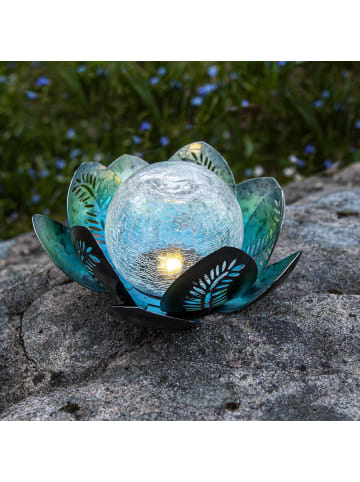 STAR Trading Solar Dekoration Lilly, Seerosen-Optik, grün