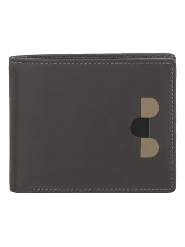 DuDu Geldbörse RFID Leder 11 cm in anthracite mosaic
