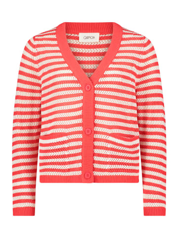 CARTOON Strick-Cardigan mit Knopfleiste in Orange/Beige