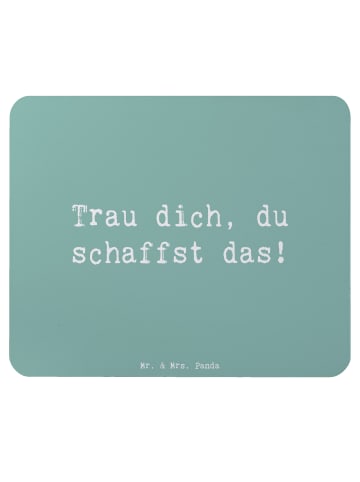 Mr. & Mrs. Panda Mauspad Spruch Angst überwinden mit Spruch in Meeresbrise
