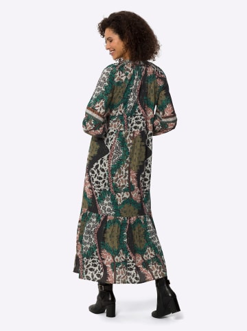 Heine Druck-Kleid in marine-oliv-bedruckt