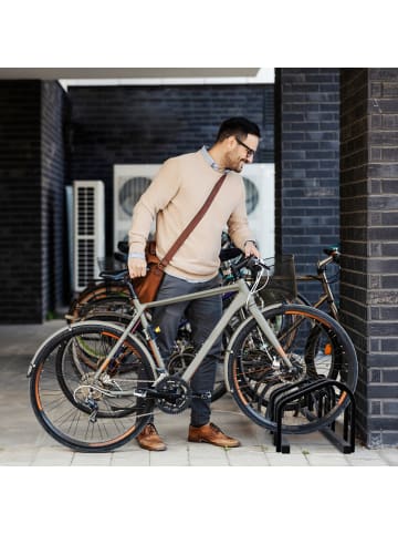 relaxdays Fahrradständer in Anthrazit - (B)163,5 x (H)27 x (T)33 cm