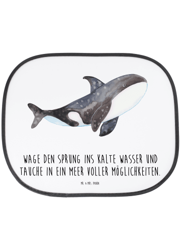 Mr. & Mrs. Panda Sonnenschutz Auto Orca mit Spruch in Weiß
