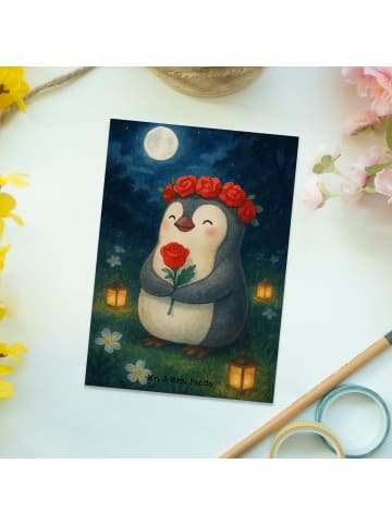 Mr. & Mrs. Panda Postkarte Jungfrau Astrologie Design ohne Spruch in Weiß