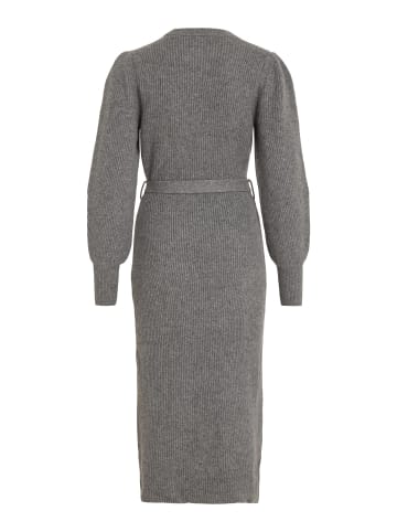Vila Strickkleid in Medium Grey Melange