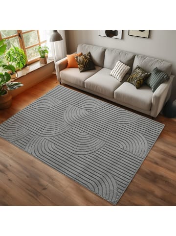 Teppich Boss Kurzflor Teppich Helix 2201, Läufer - Silber
