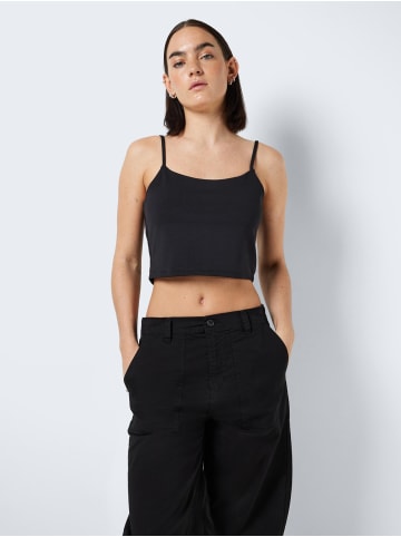 Noisy may Einfarbiges Crop Top mit Spaghettiträgern NMTERESA in Schwarz