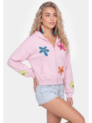 IZIA Women Hoodie in Light Rose