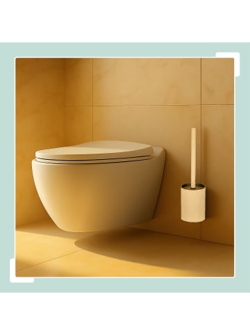 relaxdays Toilettenbürste in Weiß - (B)9 x (H)40,5 x (T)10 cm