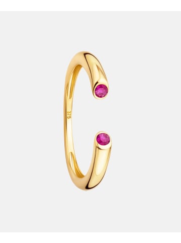 Diamant L'éternel Ring aus 375 Gelbgold mit Rubin
