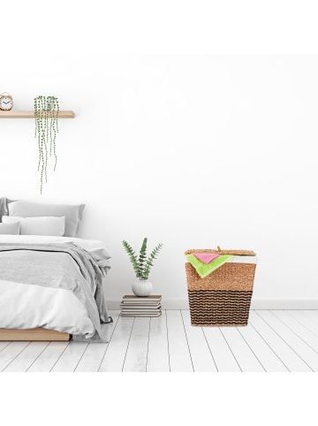 relaxdays Wäschekorb in Natur/ Beige - (B)50 x (H)50 x (T)40 cm