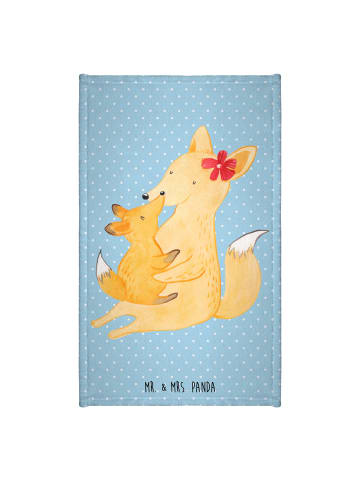 Mr. & Mrs. Panda Handtuch Klein Fuchs Mama ohne Spruch in Blau Pastell