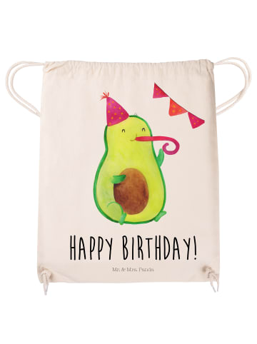 Mr. & Mrs. Panda Materialzug-Rucksack Avocado Geburtstag mit Spruch in Creme