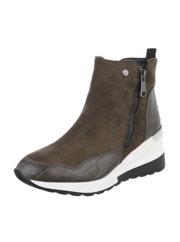 Ital-Design Stiefelette in Olive