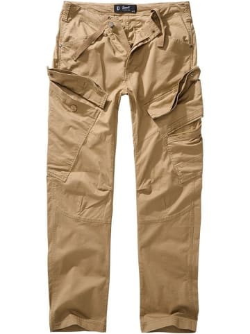 Brandit Cargohose "Adven Slim Fit Pants" in Beige