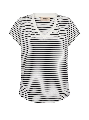 Mos Mosh T-Shirt MMKala in ecru marine