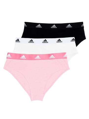adidas 3er Pack Bikini Slip Cotton Logo in Mehrfarbig