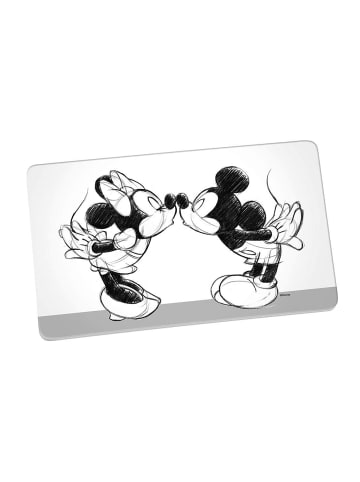 Geda Labels Frühstücksbrettchen Mickey Kiss Sketch in Grau - 23,5x14,5x0,3cm
