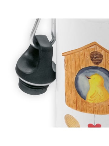 Mr. & Mrs. Panda Trinkflasche Vogel Haus ohne Spruch in Weiß