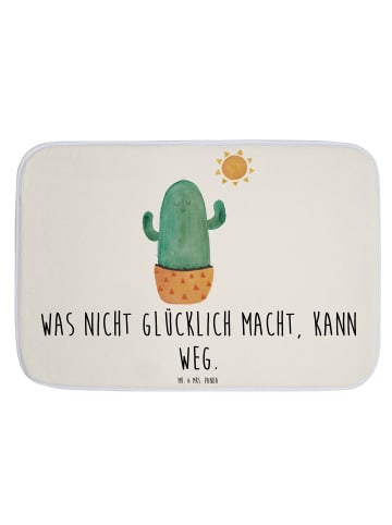 Mr. & Mrs. Panda Badteppich Kaktus Sonne mit Spruch in Weiß