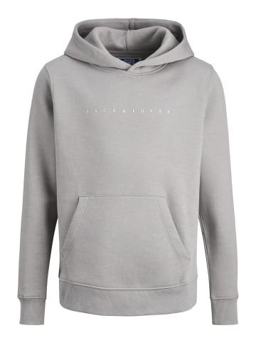 JACK & JONES Junior Kapuzenpullover in Ultimate Grey