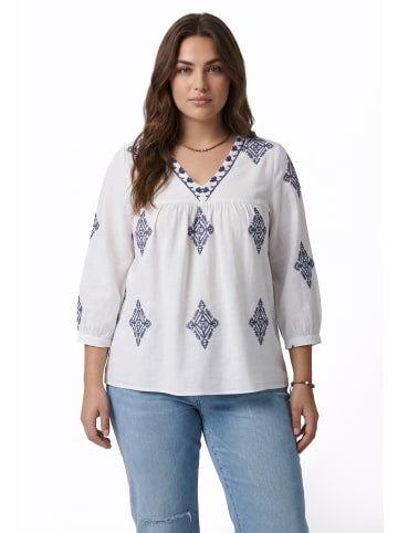 Joella Women Plus Size Blouse in WHITE